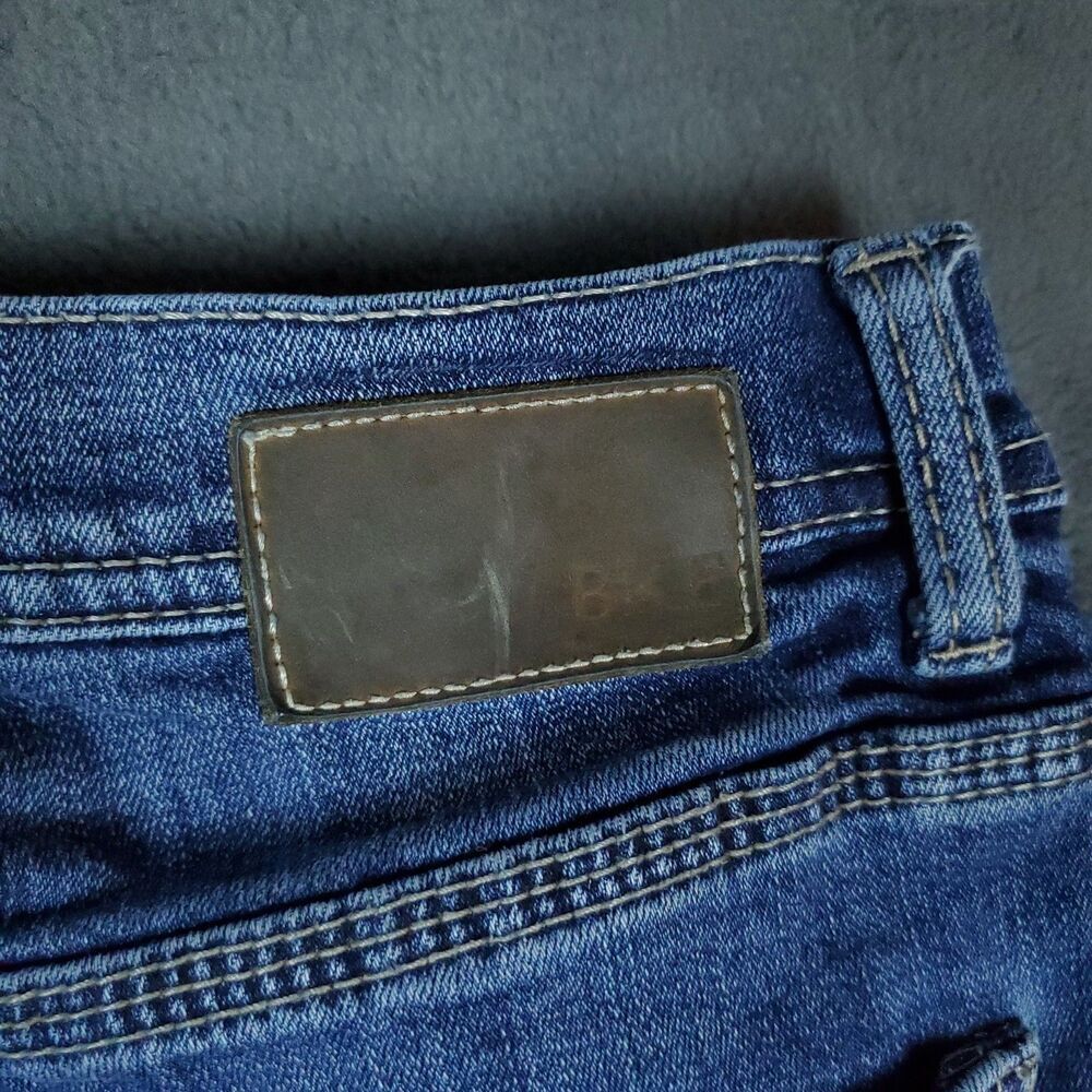 BKE Alec Skinny Jeans Mens 30x29 Blue Denim Stretch Distressed Faded Modern Fit - Picture 14 of 16